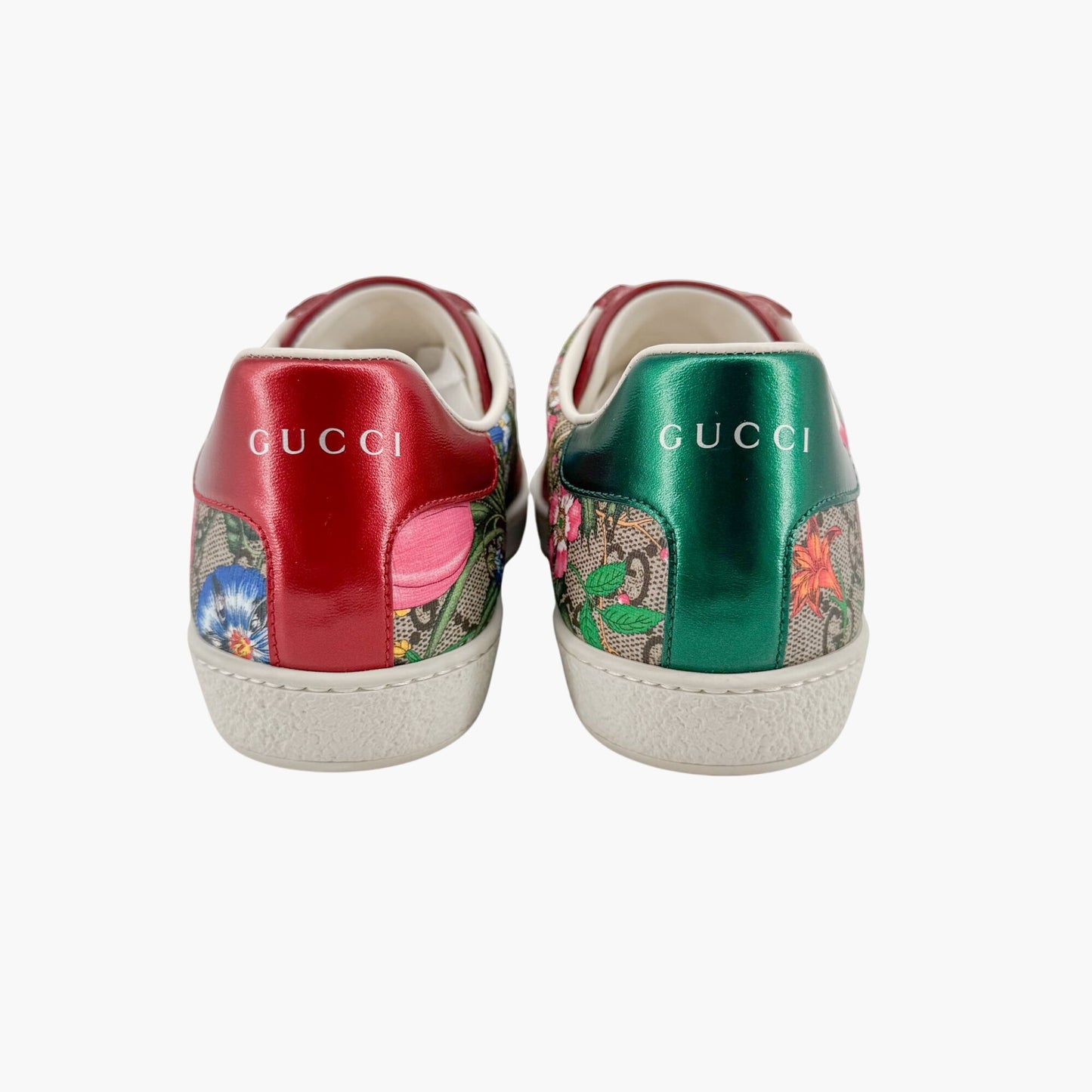 Gucci Ace Supreme Flora Sneaker in Floral Beige GG Monogram Canvas Size 37.5