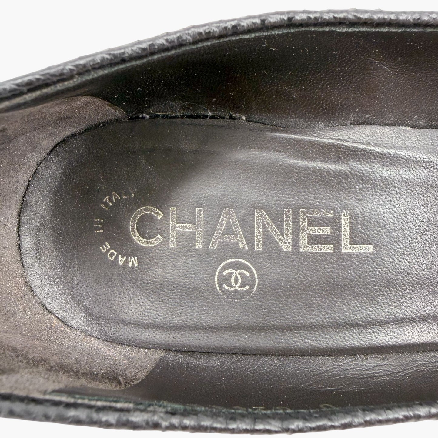 Chanel CC Cap Toe Platform Pumps Gray Size 37.5