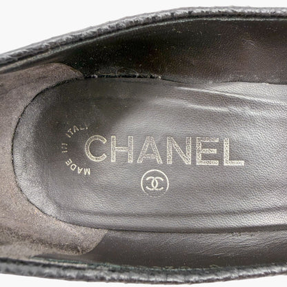 Chanel CC Cap Toe Platform Pumps Gray Size 37.5