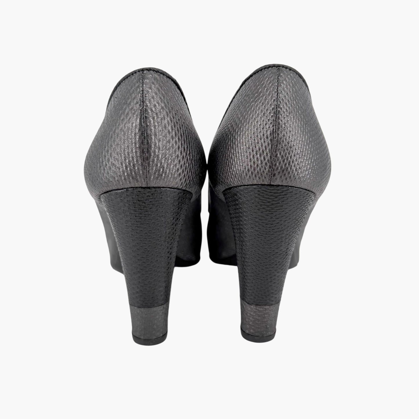 Chanel CC Cap Toe Platform Pumps Gray Size 37.5