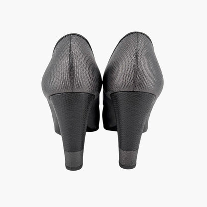 Chanel CC Cap Toe Platform Pumps Gray Size 37.5