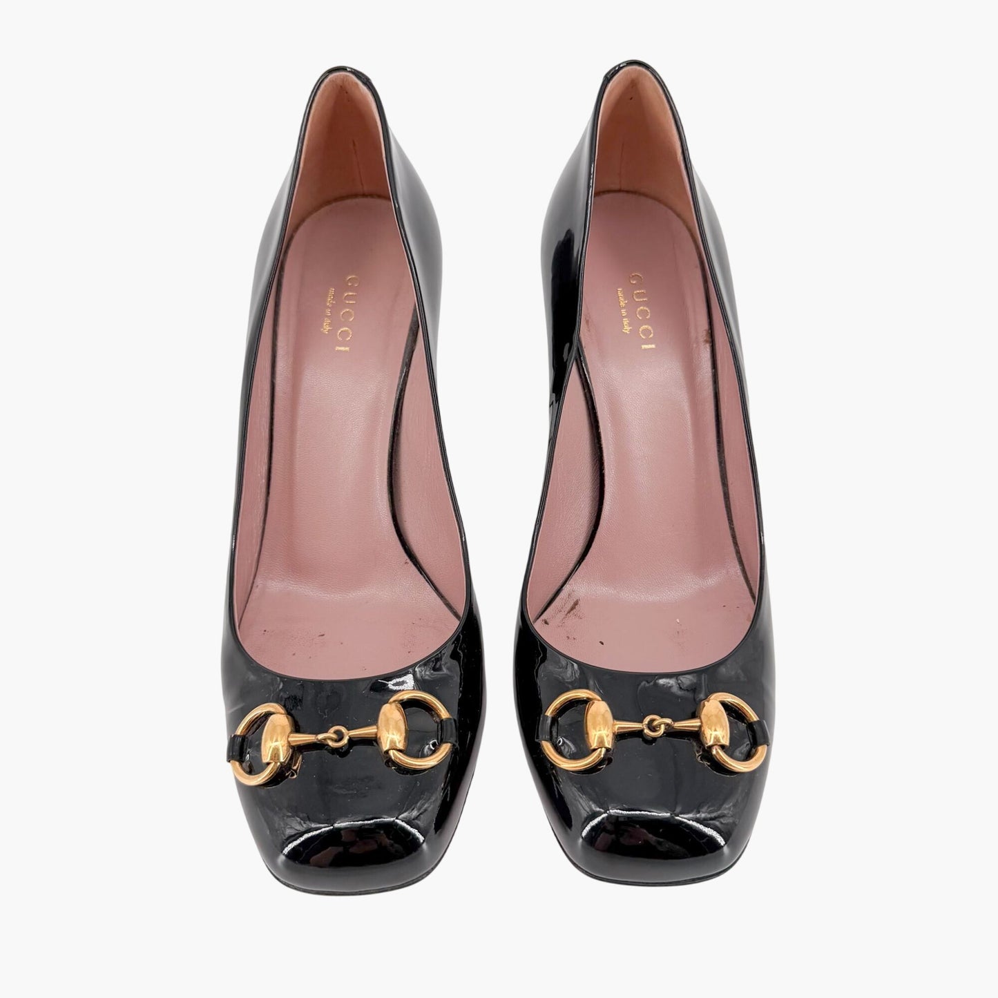 Gucci Horsebit Patent Pumps Black Size 38.5