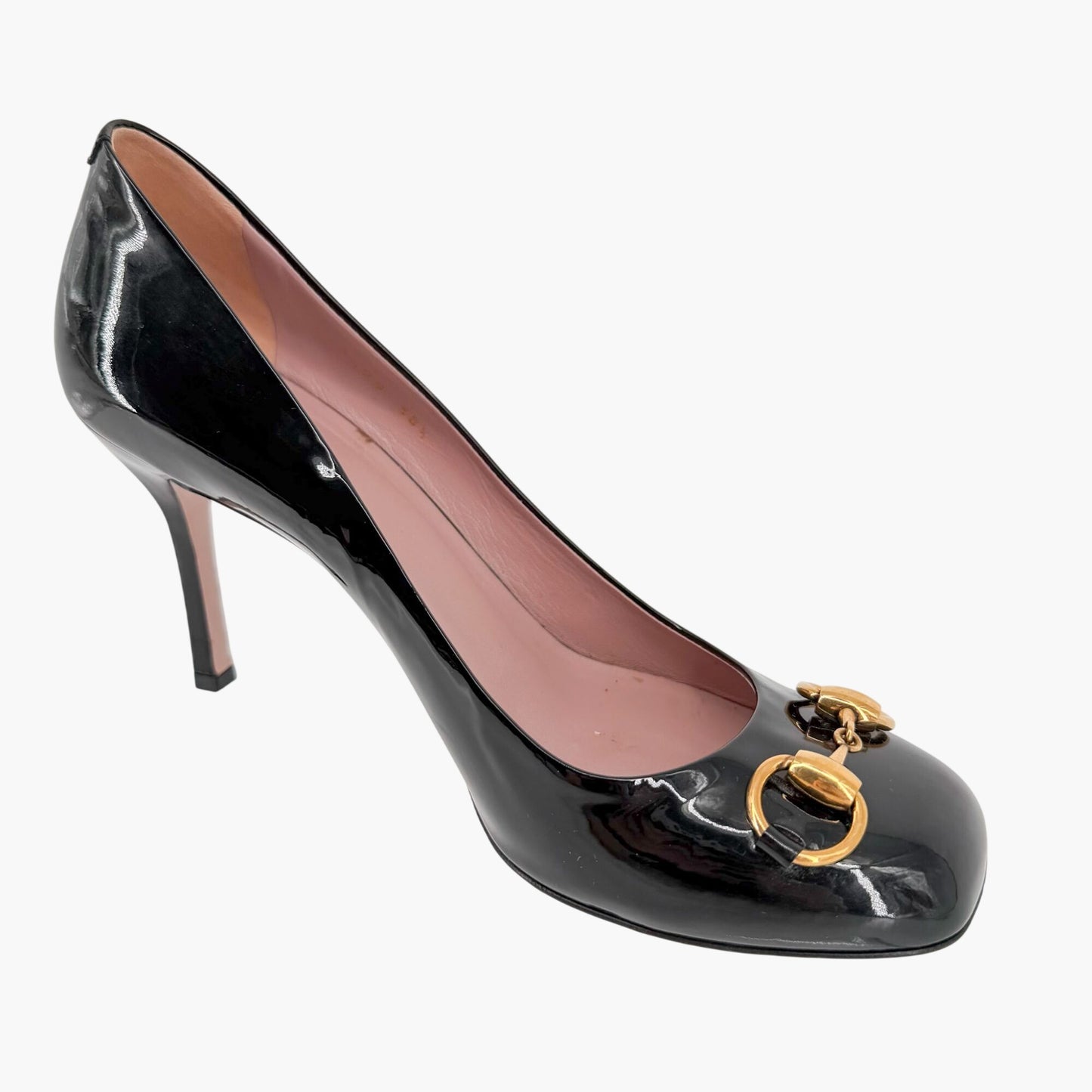 Gucci Horsebit Patent Pumps Black Size 38.5