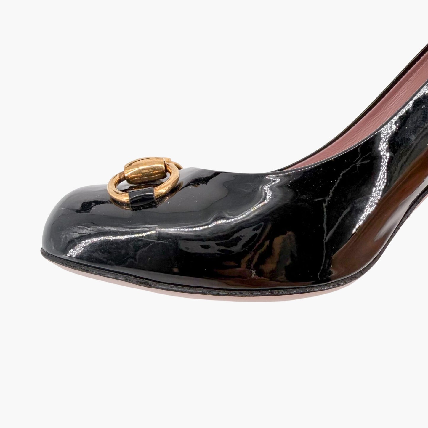 Gucci Horsebit Patent Pumps Black Size 38.5