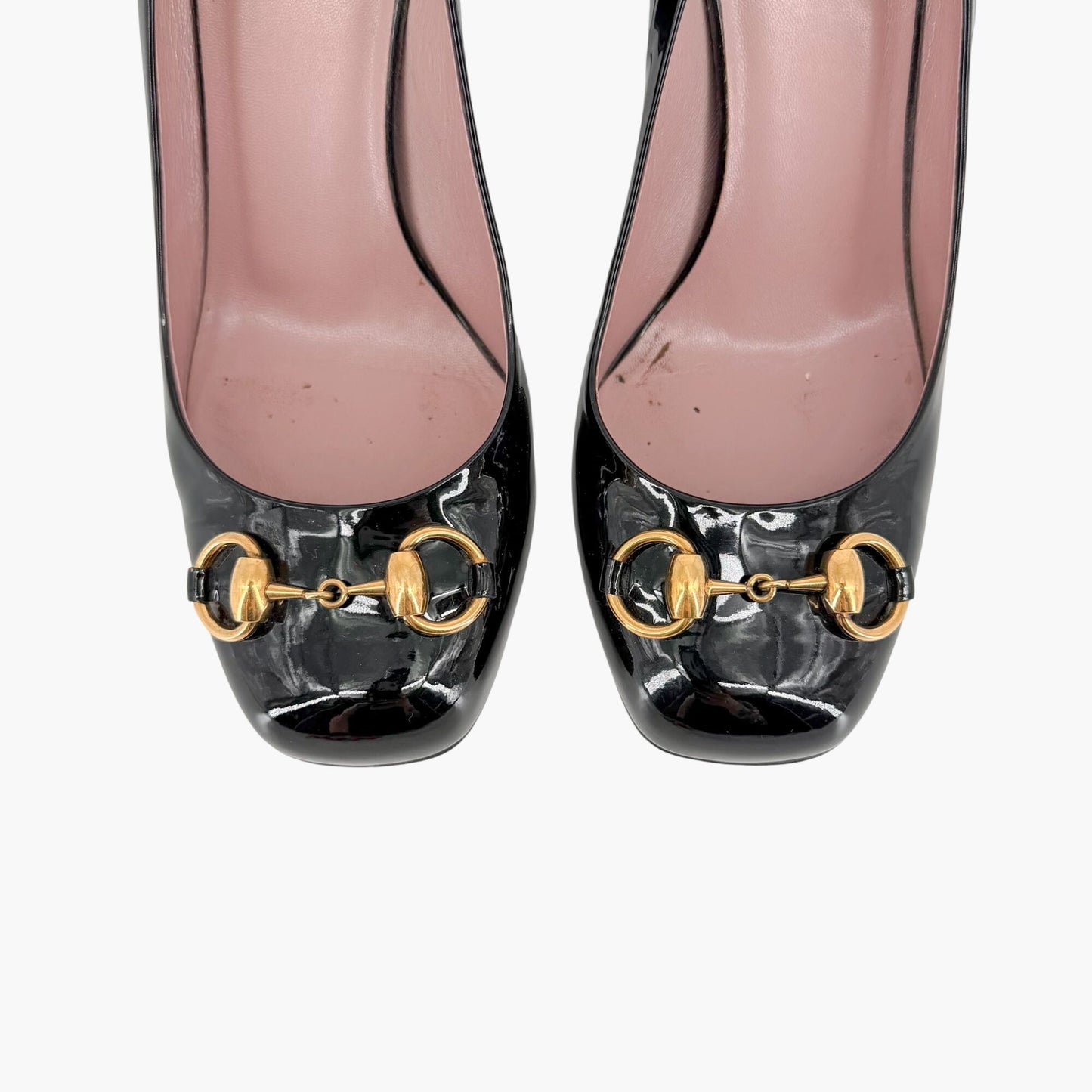 Gucci Horsebit Patent Pumps Black Size 38.5