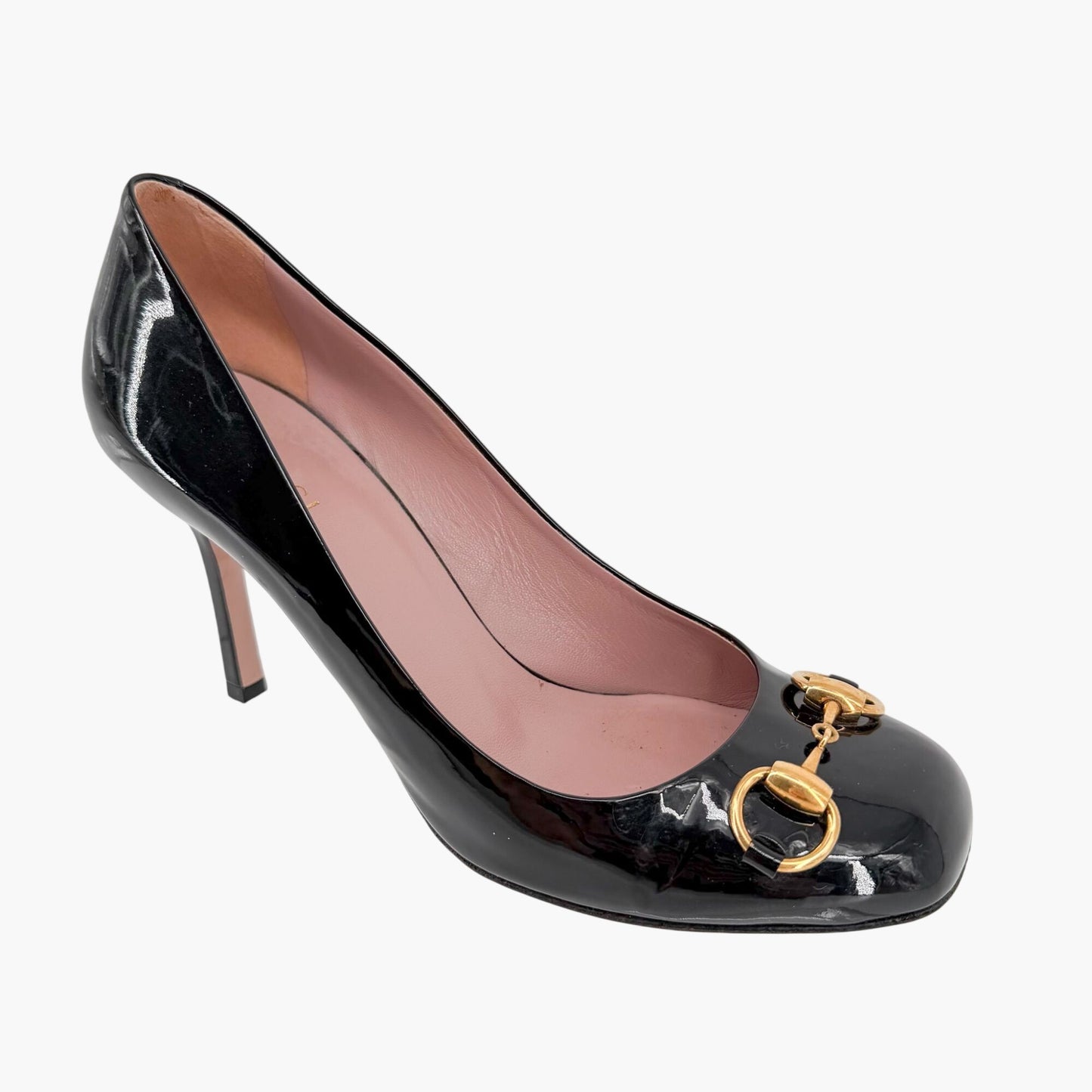 Gucci Horsebit Patent Pumps Black Size 38.5