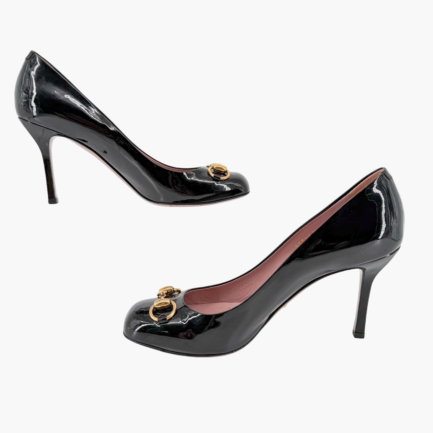 Gucci Horsebit Patent Pumps Black Size 38.5