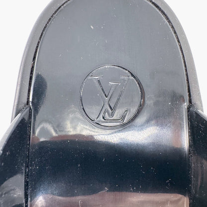 Louis Vuitton Sunbath Slide Sandals in Black Rubber & Monogram Canvas – Size 38