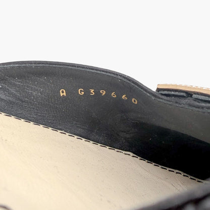 Chanel Crystal CC D'Orsay Ballet Flats Black Size 42