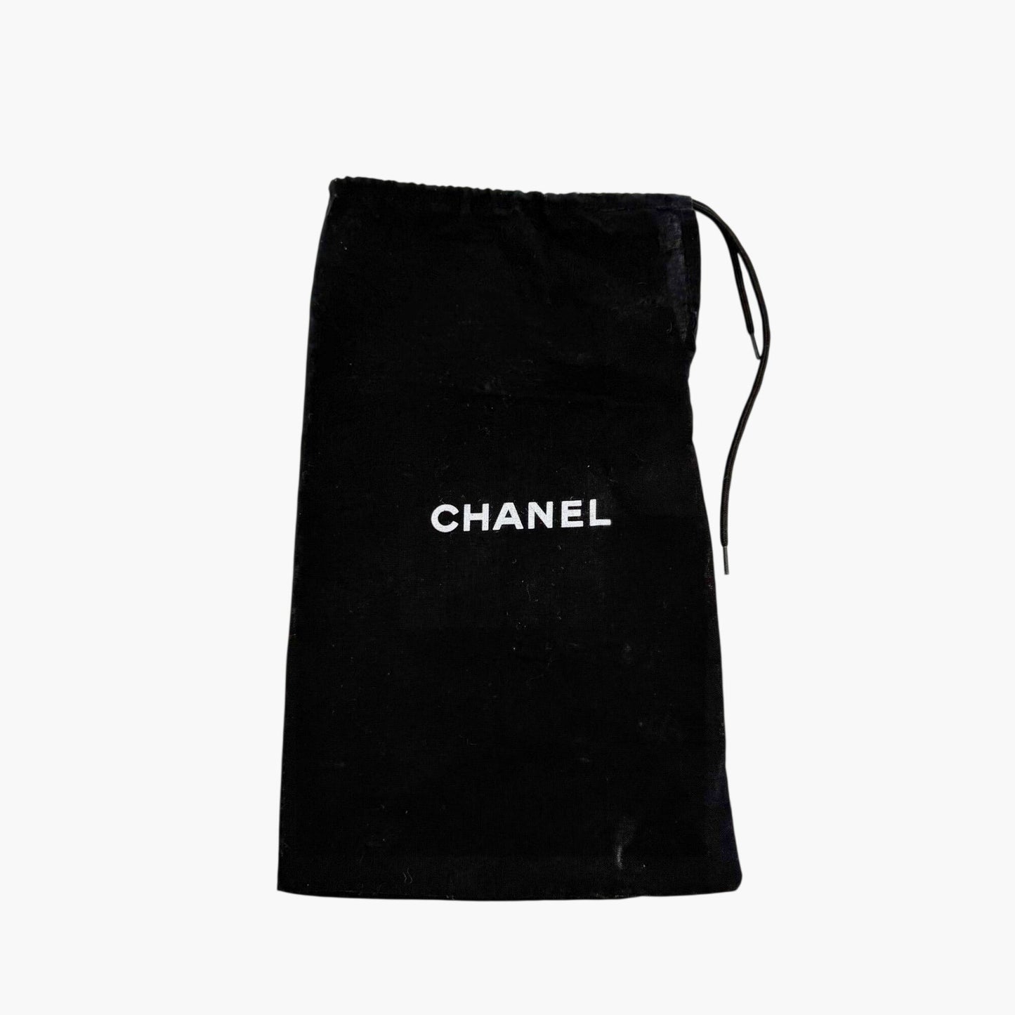 Chanel Elastic Cap Toe CC Pumps Beige Black Size 40