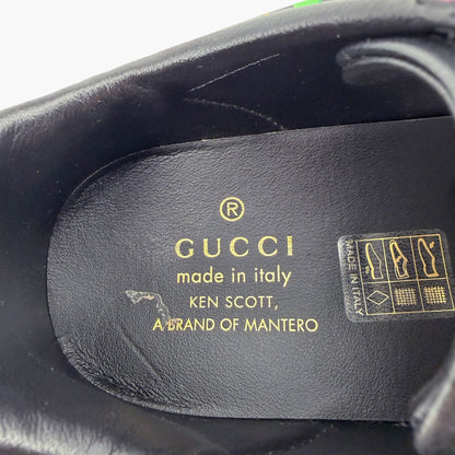 Gucci Ken Scott Ace Sneakers Black Floral GG Size 36